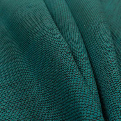 Festival Colourful Textured Chenille Plain Upholstery Fabric In Teal Blue