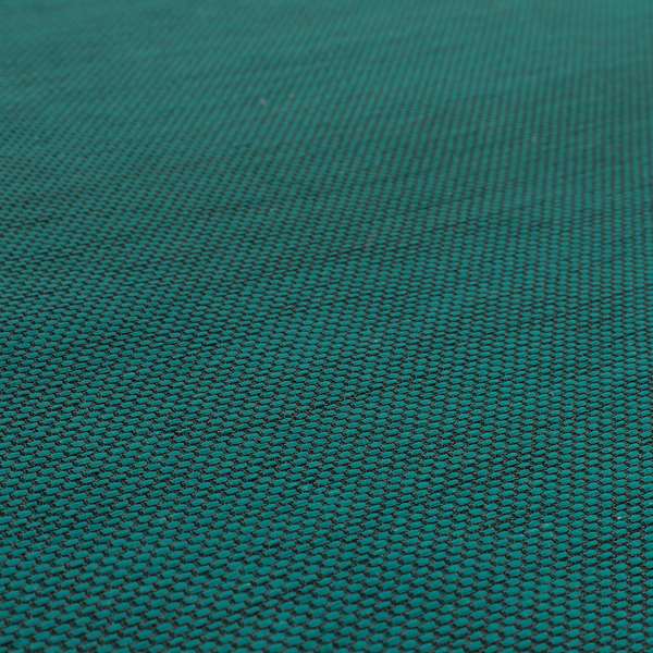 Festival Colourful Textured Chenille Plain Upholstery Fabric In Teal Blue - Roman Blinds