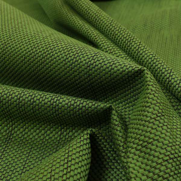 Festival Colourful Textured Chenille Plain Upholstery Fabric In Green Lime - Roman Blinds