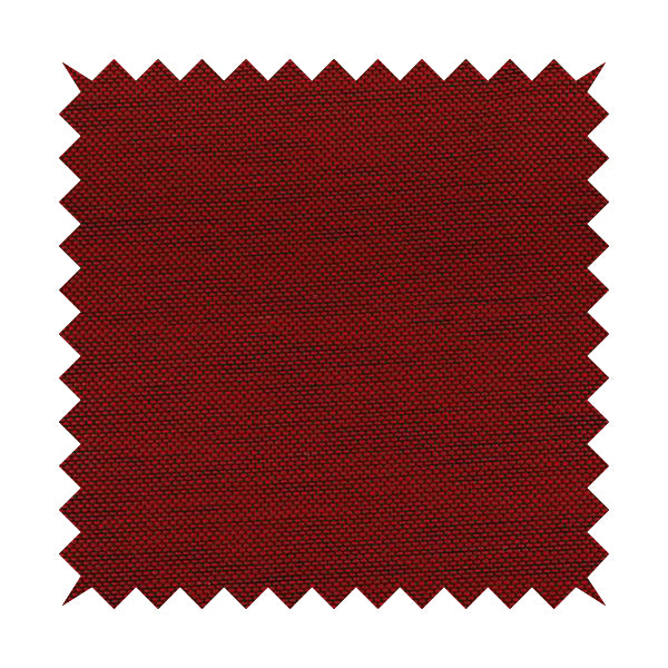 Festival Colourful Textured Chenille Plain Upholstery Fabric In Red