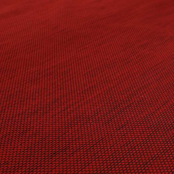 Festival Colourful Textured Chenille Plain Upholstery Fabric In Red - Roman Blinds