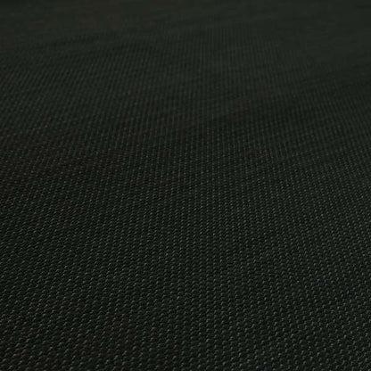 Festival Colourful Textured Chenille Plain Upholstery Fabric In Black - Roman Blinds