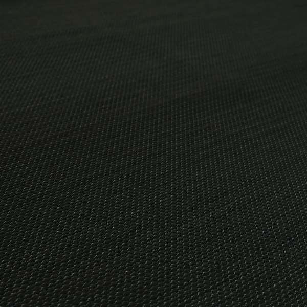 Festival Colourful Textured Chenille Plain Upholstery Fabric In Black - Made To Measure Curtains