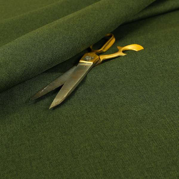 Florence Soft Plain Chenille Army Green Colour Quality Upholstery Fabric - Made To Measure Curtains