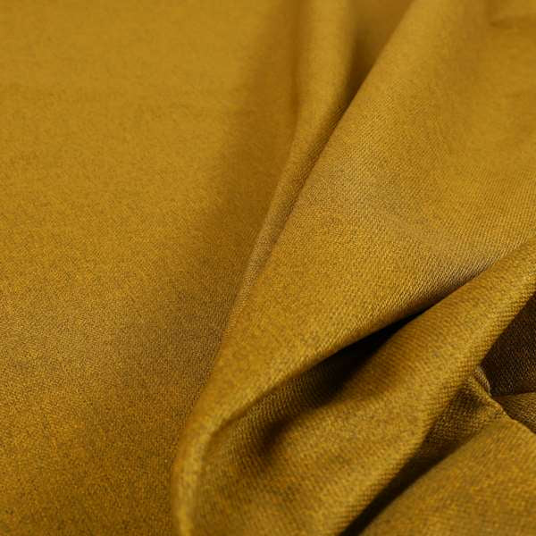 Florence Soft Plain Chenille Yellow Mustard Colour Quality Upholstery Fabric - Made To Measure Curtains