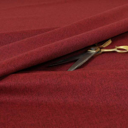 Florence Soft Plain Chenille Wine Deep Red Colour Quality Upholstery Fabric - Made To Measure Curtains