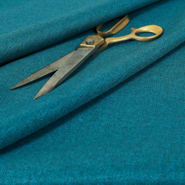 Florence Soft Plain Chenille Blue Colour Quality Upholstery Fabric - Roman Blinds