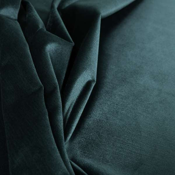 Florentine Soft Shine Textured Teal Blue Colour Chenille Velvet Upholstery Fabric - Roman Blinds