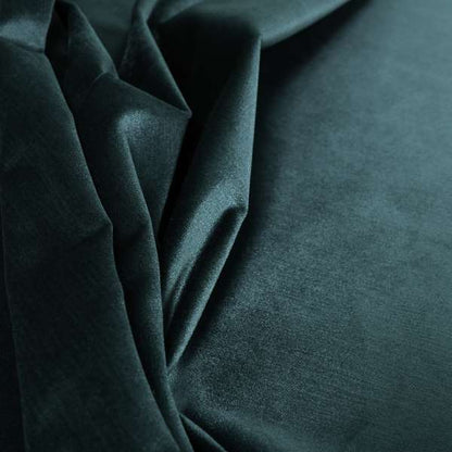 Florentine Soft Shine Textured Teal Blue Colour Chenille Velvet Upholstery Fabric