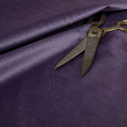 Florentine Soft Shine Textured Purple Colour Chenille Velvet Upholstery Fabric - Roman Blinds
