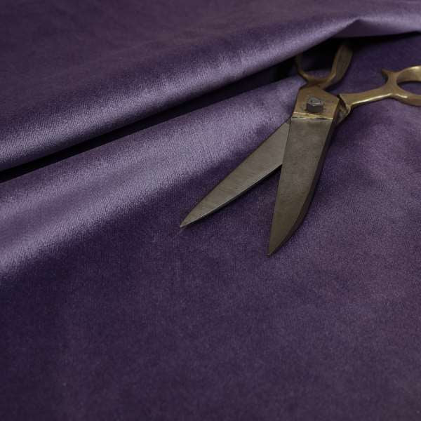 Florentine Soft Shine Textured Purple Colour Chenille Velvet Upholstery Fabric - Made To Measure Curtains