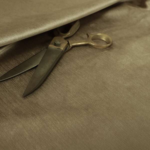 Florentine Soft Shine Textured Light Brown Colour Chenille Velvet Upholstery Fabric - Roman Blinds