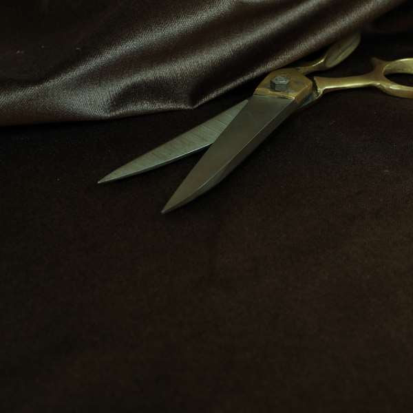 Florentine Soft Shine Textured Chocolate Brown Colour Chenille Velvet Upholstery Fabric - Made To Measure Curtains