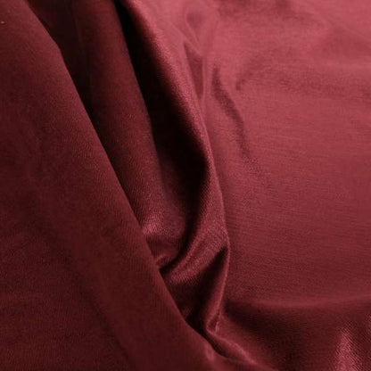 Florentine Soft Shine Textured Red Burgundy Colour Chenille Velvet Upholstery Fabric - Made To Measure Curtains