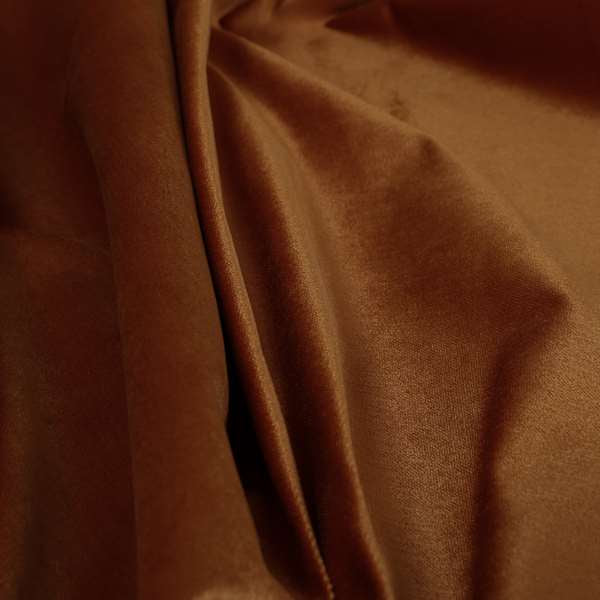 Florentine Soft Shine Textured Orange Colour Chenille Velvet Upholstery Fabric - Made To Measure Curtains