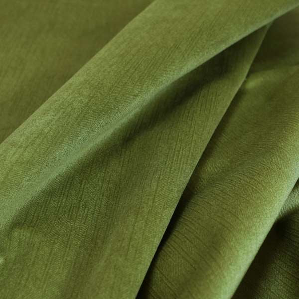 Florentine Soft Shine Textured Apple Green Colour Chenille Velvet Upholstery Fabric - Made To Measure Curtains