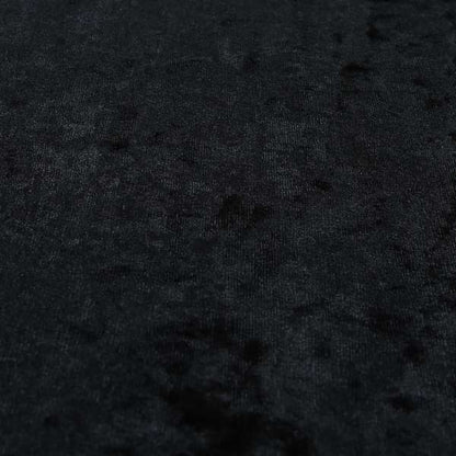 Geneva Crushed Velvet Upholstery Fabric In Black Colour - Handmade Cushions