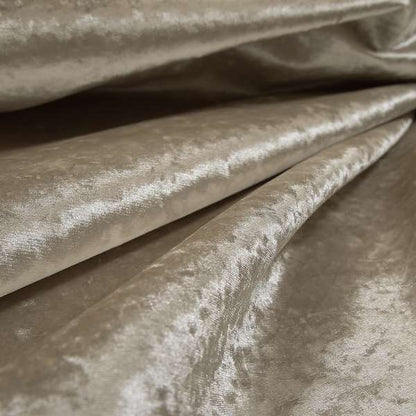 Geneva Crushed Velvet Upholstery Fabric In Cream Colour - Made To Measure Curtains