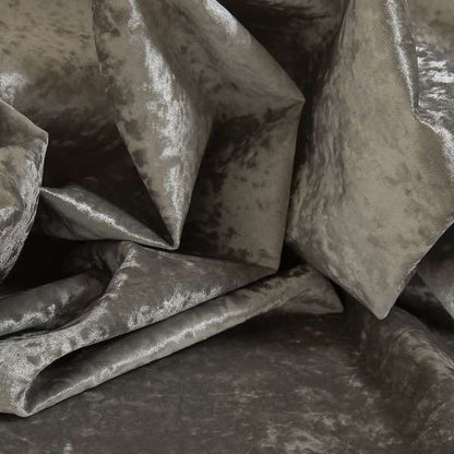 Geneva Crushed Velvet Upholstery Fabric In Silver Colour - Roman Blinds