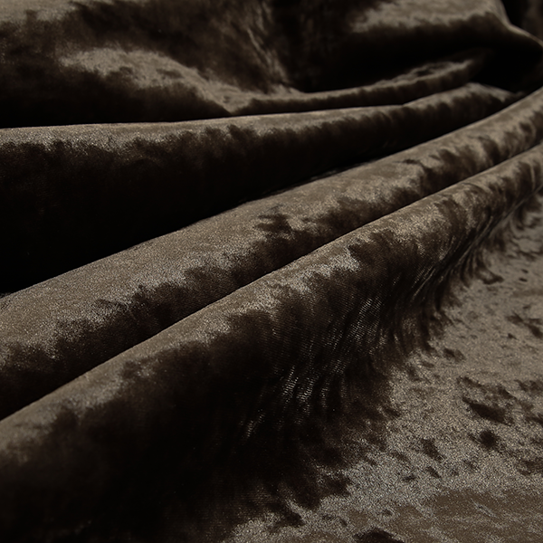 Geneva Crushed Velvet Upholstery Fabric In Chocolate Brown Colour - Handmade Cushions