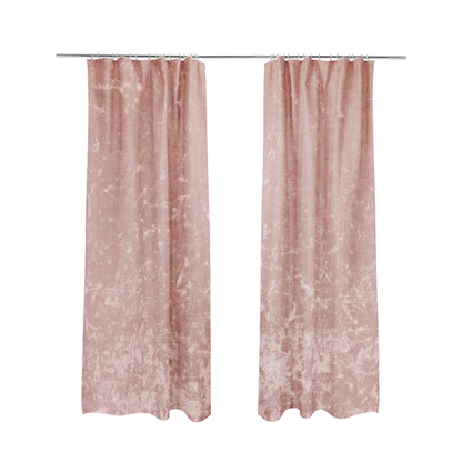 Geneva Crushed Velvet Upholstery Fabric In Pink Colour - Made To Measure Curtains