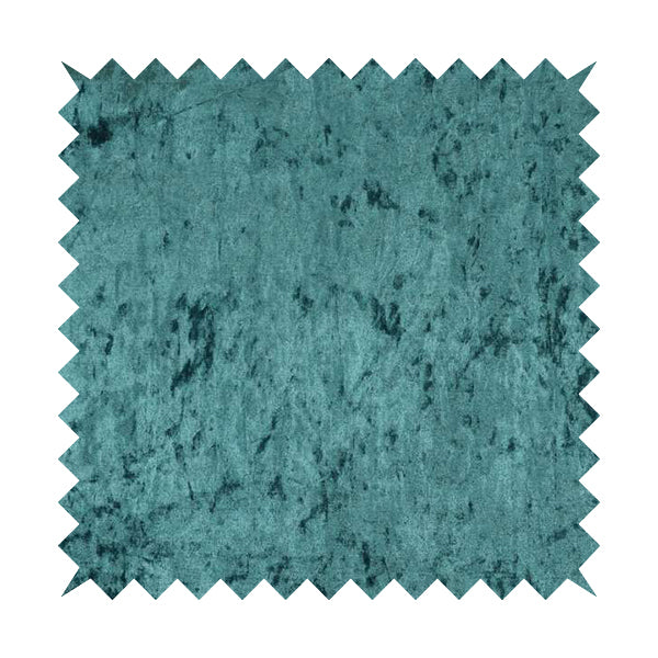 Geneva Crushed Velvet Upholstery Fabric In Blue Teal Colour - Roman Blinds