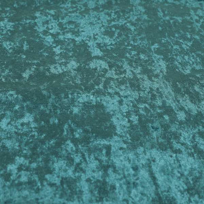 Geneva Crushed Velvet Upholstery Fabric In Blue Teal Colour - Made To Measure Curtains