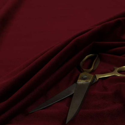 Giovanni Matt Plain Velvet Upholstery Fabric In Burgundy Colour - Roman Blinds