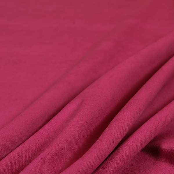 Giovanni Matt Plain Velvet Upholstery Fabric In Ruby Pink Colour - Made To Measure Curtains