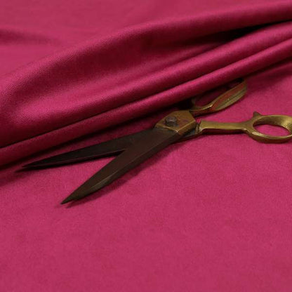 Giovanni Matt Plain Velvet Upholstery Fabric In Ruby Pink Colour - Made To Measure Curtains