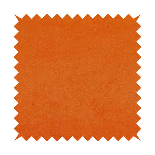 Giovanni Matt Plain Velvet Upholstery Fabric In Fire Orange Colour