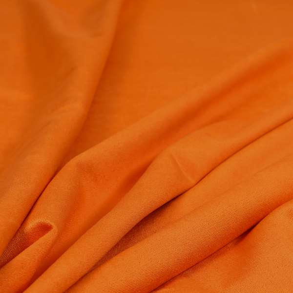 Giovanni Matt Plain Velvet Upholstery Fabric In Fire Orange Colour - Roman Blinds