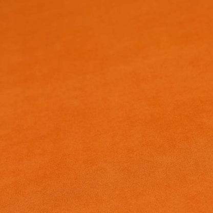 Giovanni Matt Plain Velvet Upholstery Fabric In Fire Orange Colour - Made To Measure Curtains