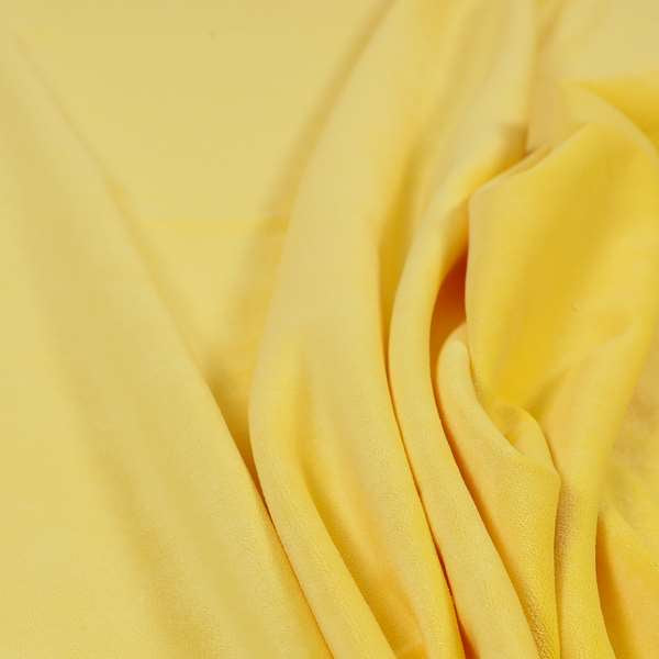 Giovanni Matt Plain Velvet Upholstery Fabric In Pineapple Yellow Colour