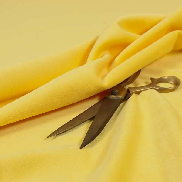 Giovanni Matt Plain Velvet Upholstery Fabric In Pineapple Yellow Colour - Made To Measure Curtains