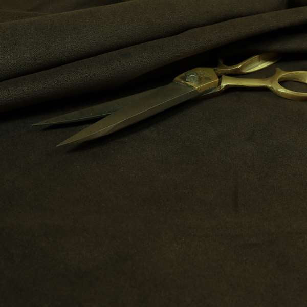 Giovanni Matt Plain Velvet Upholstery Fabric In Chocolate Brown Colour - Roman Blinds