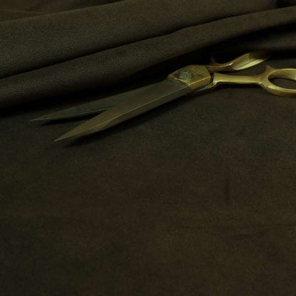 Giovanni Matt Plain Velvet Upholstery Fabric In Chocolate Brown Colour - Made To Measure Curtains