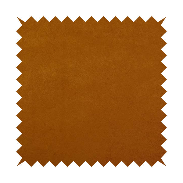 Giovanni Matt Plain Velvet Upholstery Fabric In Honey Orange Colour