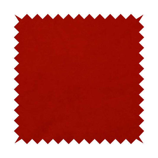 Giovanni Matt Plain Velvet Upholstery Fabric In Fire Red Colour