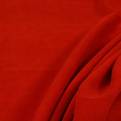 Giovanni Matt Plain Velvet Upholstery Fabric In Fire Red Colour - Roman Blinds