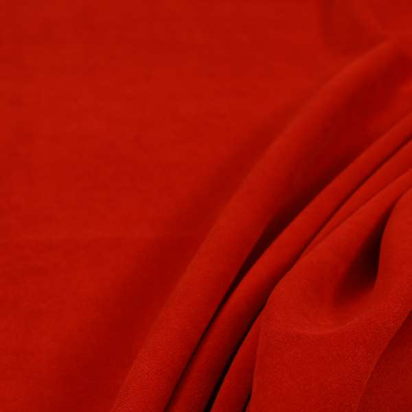 Giovanni Matt Plain Velvet Upholstery Fabric In Fire Red Colour - Made To Measure Curtains