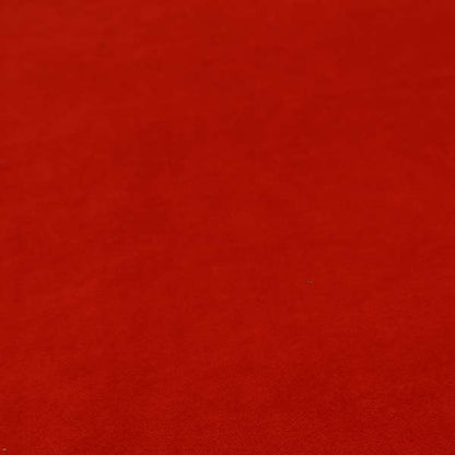 Giovanni Matt Plain Velvet Upholstery Fabric In Fire Red Colour - Made To Measure Curtains