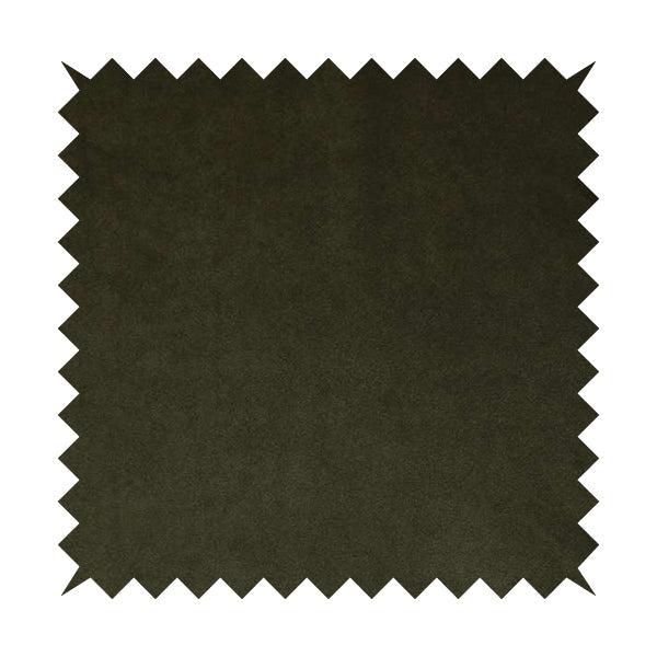 Giovanni Matt Plain Velvet Upholstery Fabric In Deep Olive Green Colour