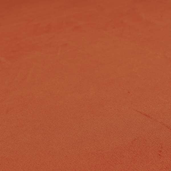 Giovanni Matt Plain Velvet Upholstery Fabric In Coral Orange Colour