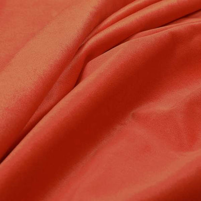 Giovanni Matt Plain Velvet Upholstery Fabric In Coral Orange Colour - Made To Measure Curtains