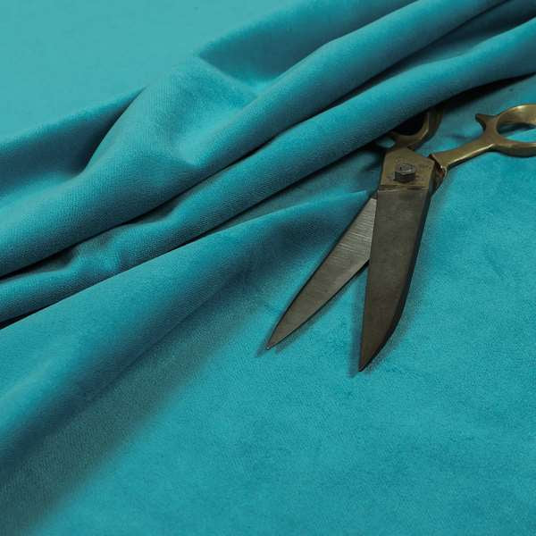 Giovanni Matt Plain Velvet Upholstery Fabric In Arctic Blue Colour - Made To Measure Curtains