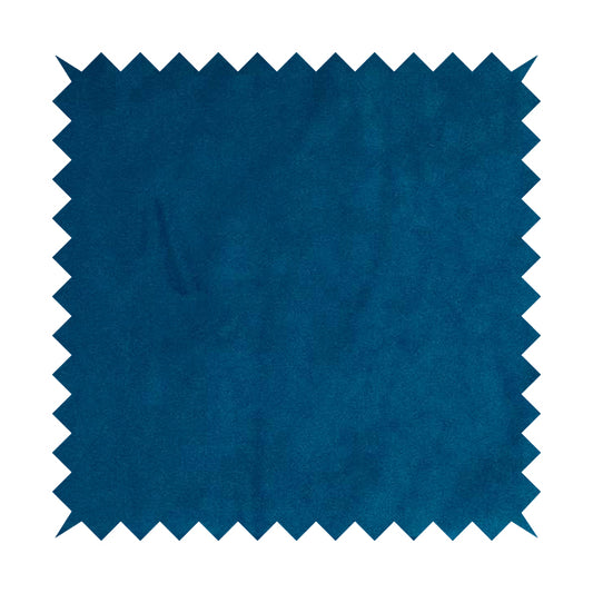 Giovanni Matt Plain Velvet Upholstery Fabric In Azure Blue Colour