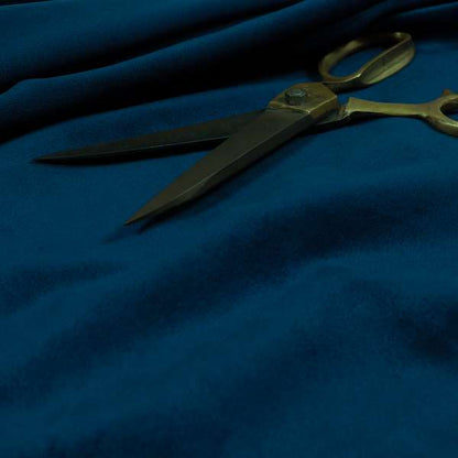 Giovanni Matt Plain Velvet Upholstery Fabric In Navy Blue Colour - Made To Measure Curtains