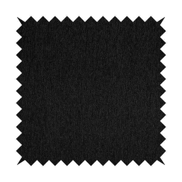 Gloria Soft Woven Textured Chenille Upholstery Fabric Black Colour - Roman Blinds