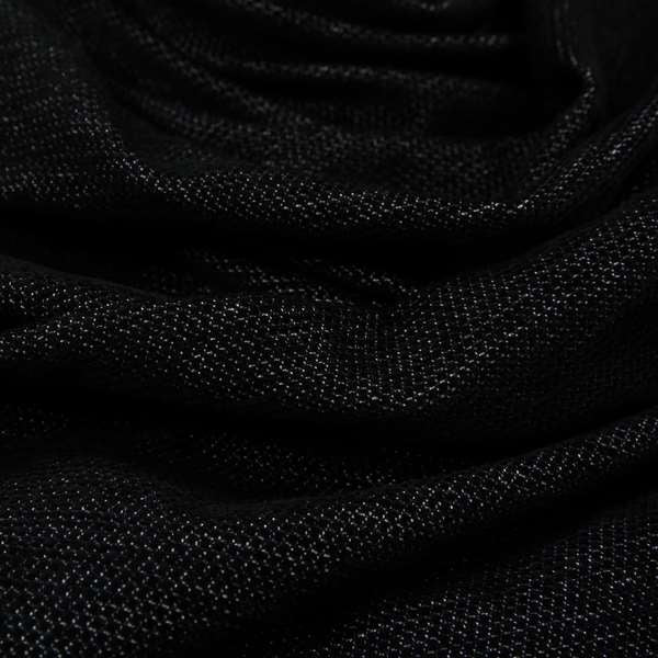 Gloria Soft Woven Textured Chenille Upholstery Fabric Black Colour - Roman Blinds